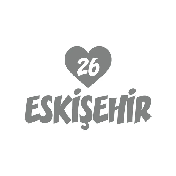 Kalpli 26 Eskişehir Araba Sticker 17x17 Cm Gri ürün görseli 1