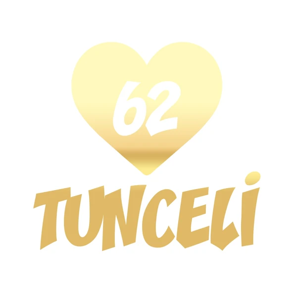 Kalpli 62 Tunceli Araba Sticker 17x17 Cm Gold ürün görseli 1
