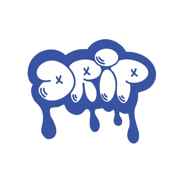 Graffiti Drip Araba Sticker 17x17 Cm Mavi ürün görseli 1
