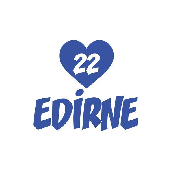 Kalpli 22 Edirne Araba Sticker 17x17 Cm Mavi ürün görseli 1