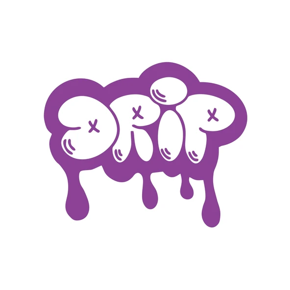 Graffiti Drip Araba Sticker 17x17 Cm Mor ürün görseli 1