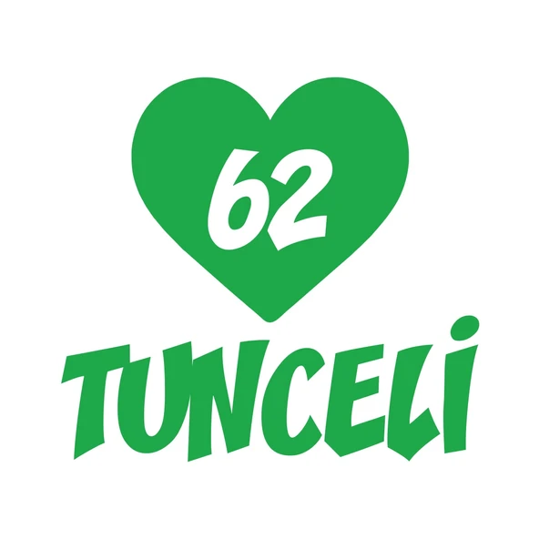 Kalpli 62 Tunceli Araba Sticker 17x17 Cm Yeşil ürün görseli 1