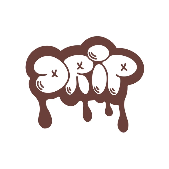 Graffiti Drip Araba Sticker 17x17 Cm Kahverengi ürün görseli 1