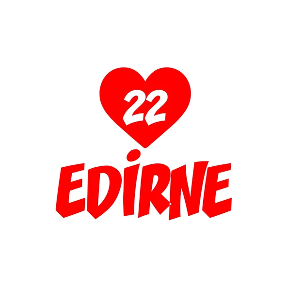 Kalpli 22 Edirne Araba Sticker 17x17 Cm Kırmızı ürün görseli 1