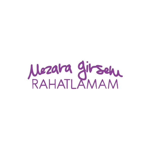 Mezara Girsem Rahatlamam Araba Sticker 17x17 Cm Mor ürün görseli 1