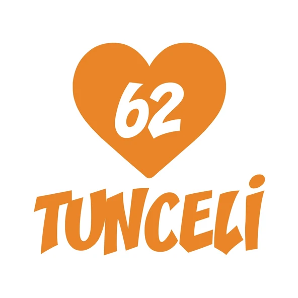 Kalpli 62 Tunceli Araba Sticker 17x17 Cm Turuncu ürün görseli 1