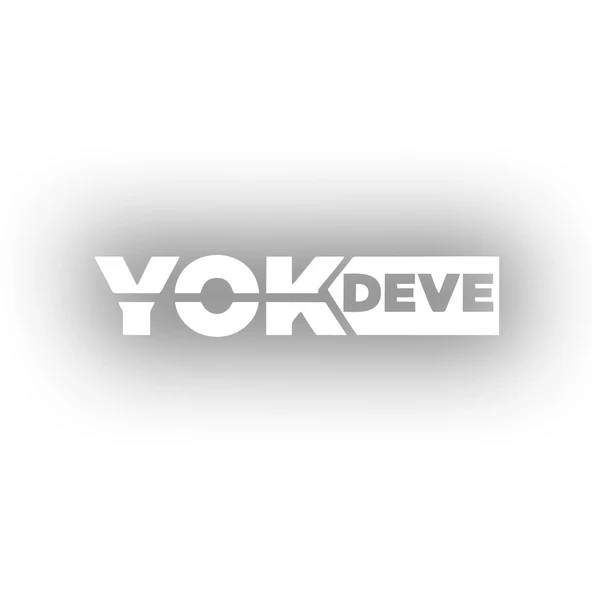 Yok Deve Araba Sticker 17x17 Cm Beyaz ürün görseli 1