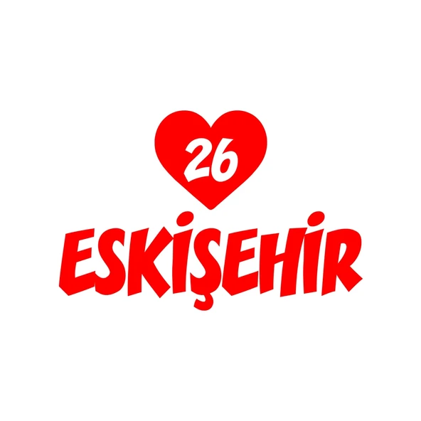 Kalpli 26 Eskişehir Araba Sticker 17x17 Cm Kırmızı ürün görseli 1