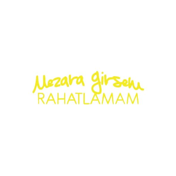 Mezara Girsem Rahatlamam Araba Sticker 17x17 Cm Sarı ürün görseli 1