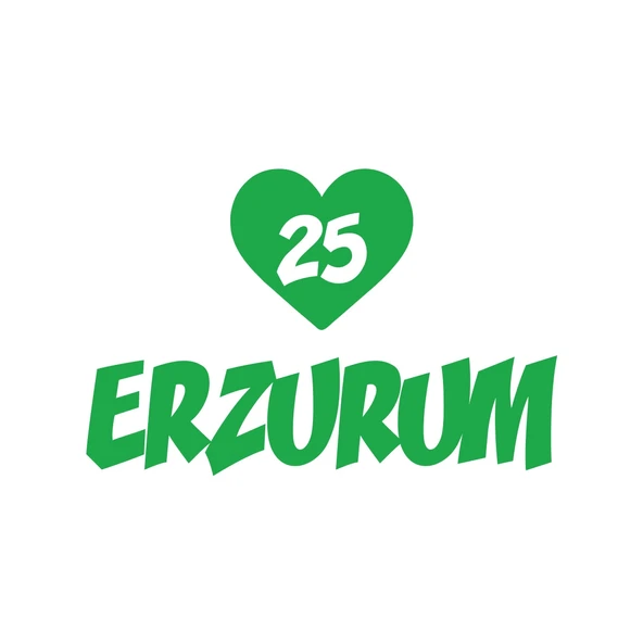Kalpli 25 Erzurum Araba Sticker  17x17 Cm Yeşil ürün görseli 1