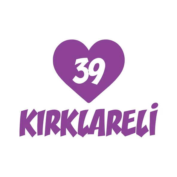 Kalpli 39 Kırklareli Araba Sticker 17x17 Cm Mor ürün görseli 1