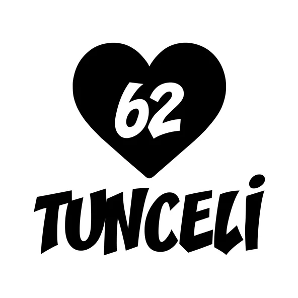 Kalpli 62 Tunceli Araba Sticker 17x17 Cm Siyah ürün görseli 1