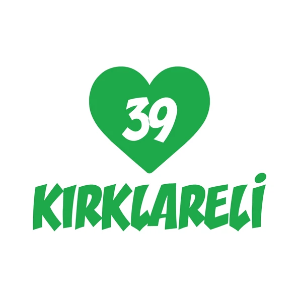 Kalpli 39 Kırklareli Araba Sticker 17x17 Cm Yeşil ürün görseli 1