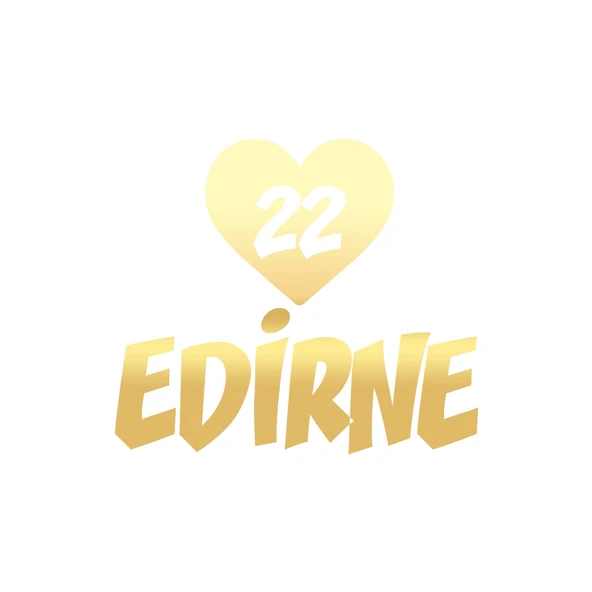Kalpli 22 Edirne Araba Sticker 17x17 Cm Gold ürün görseli 1