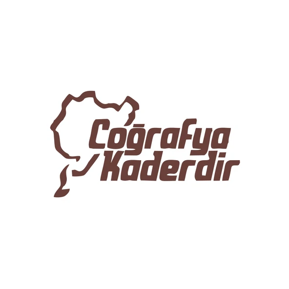 Coğrafya Kaderdir Araba Sticker  17x17 Cm Kahverengi ürün görseli 1