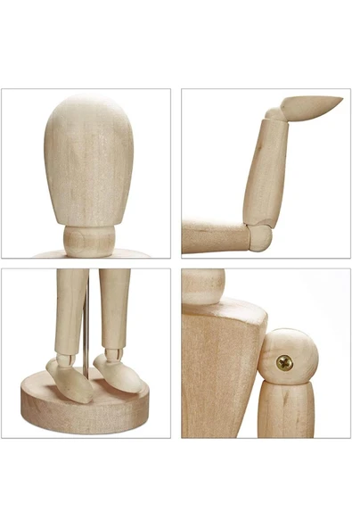 Eskiz Mankeni Ahşap Model 15 cm Manken Modelling - Resim 9