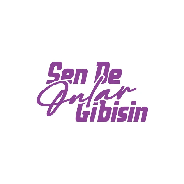 Sen de Onlar Gibisin Araba Sticker 17x17 Cm Mor ürün görseli 1