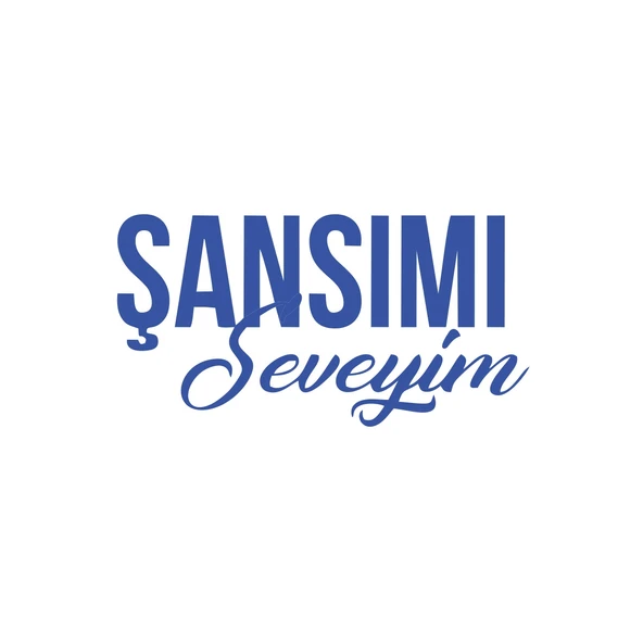 Şansımı Seveyim Araba Sticker 17x17 Cm Mavi ürün görseli 1