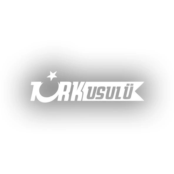 Türk Usulü Araba Sticker 17x17 Cm Beyaz ürün görseli 1