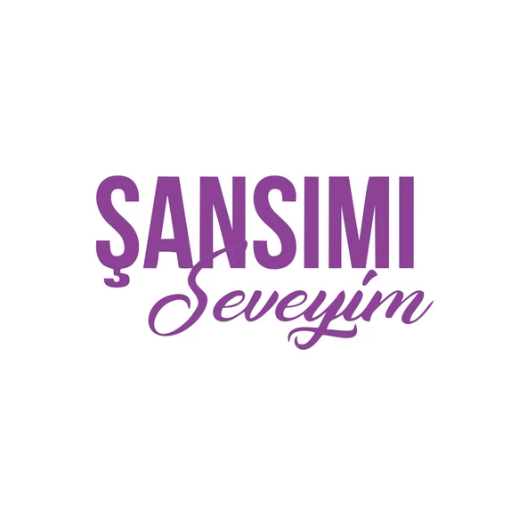 Şansımı Seveyim Araba Sticker 17x17 Cm Mor ürün görseli 1