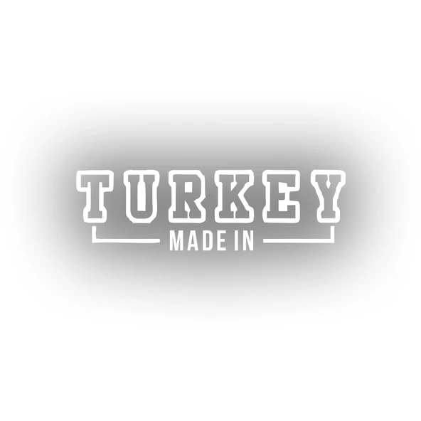 Made In Turkey Araba Sticker 17x17 Cm Beyaz ürün görseli 1