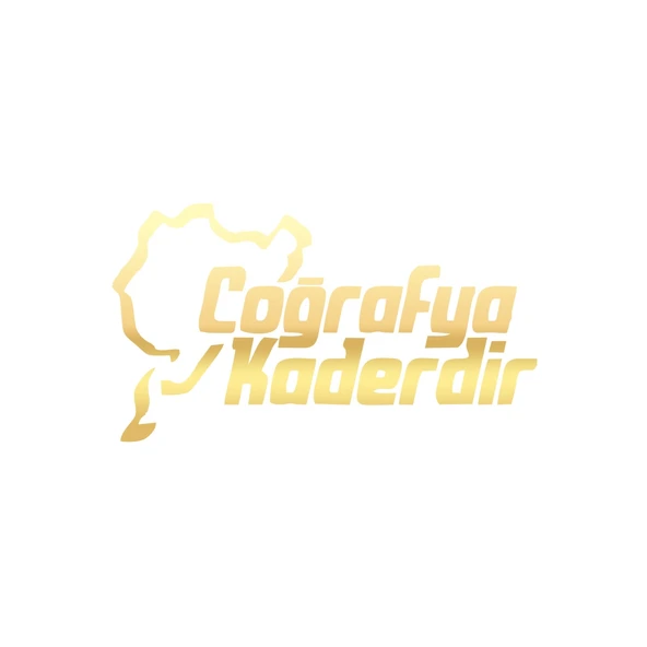 Coğrafya Kaderdir Araba Sticker  17x17 Cm Gold ürün görseli 1