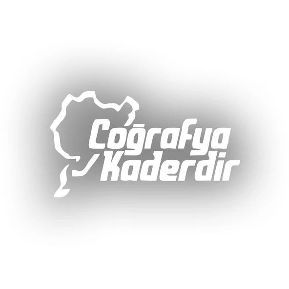 Coğrafya Kaderdir Araba Sticker  17x17 Cm Beyaz ürün görseli 1