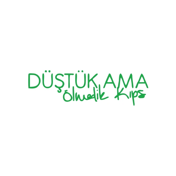 Düştük Ama Ölmedik Kıps Araba Sticker 17x17 Cm Yeşil ürün görseli 1
