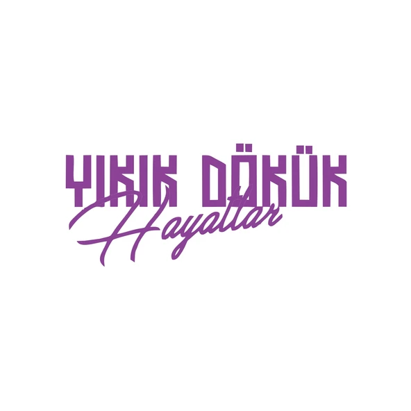 Yıkık Dökük Hayatlar Araba Sticker 17x17 Cm Mor ürün görseli 1