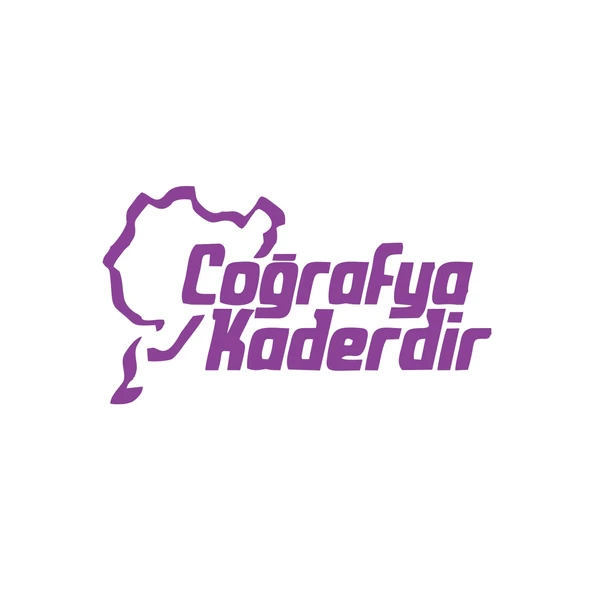 Coğrafya Kaderdir Araba Sticker  17x17 Cm Mor ürün görseli 1