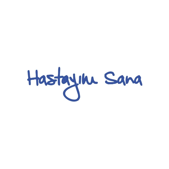 Hastayım Sana Araba Sticker 17x17 Cm Mavi ürün görseli 1