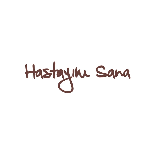 Hastayım Sana Araba Sticker 17x17 Cm Kahverengi ürün görseli 1