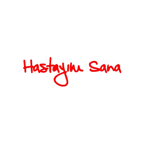 Hastayım Sana Araba Sticker 17x17 Cm Kırmızı ürün görseli 1