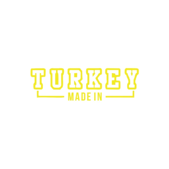 Made In Turkey Araba Sticker 17x17 Cm Sarı ürün görseli 1