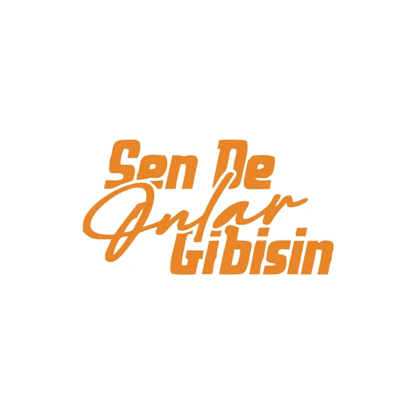 Sen de Onlar Gibisin Araba Sticker 17x17 Cm Turuncu ürün görseli 1