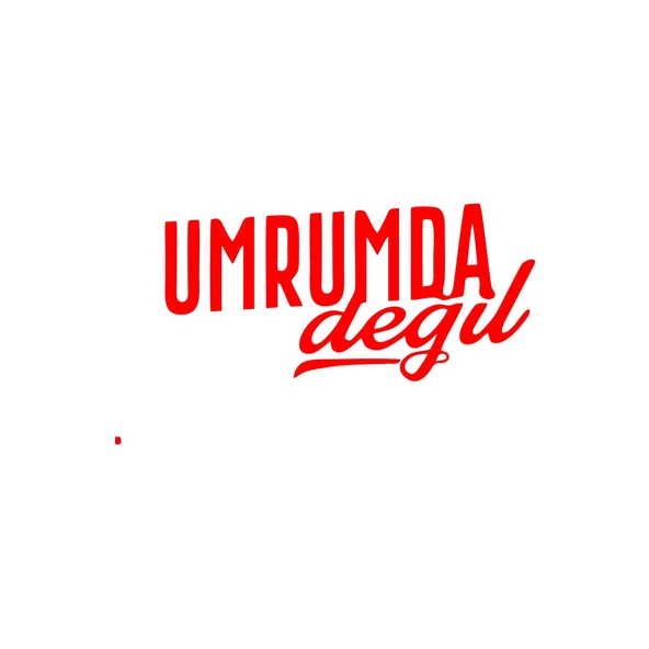 Umrumda Değil Araba Sticker 17x17 Cm Kırmızı ürün görseli 1