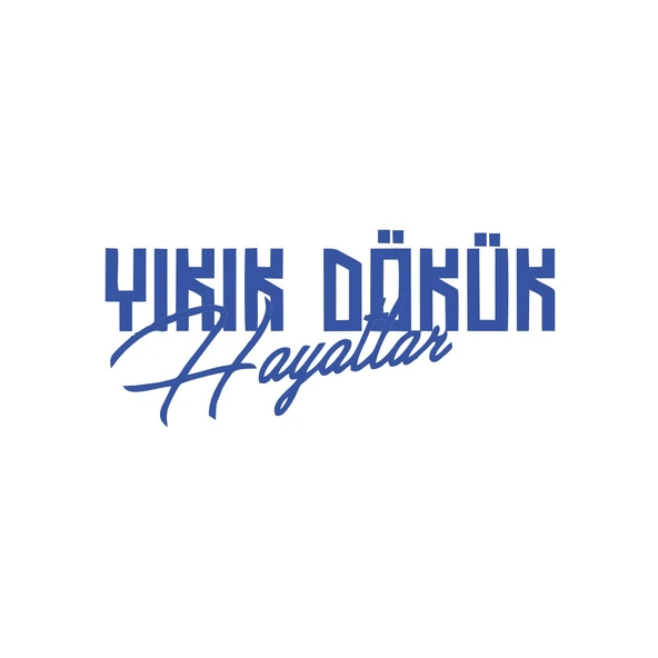 Yıkık Dökük Hayatlar Araba Sticker 17x17 Cm Mavi ürün görseli 1