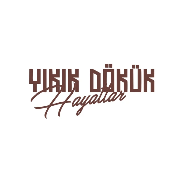 Yıkık Dökük Hayatlar Araba Sticker 17x17 Cm Kahverengi ürün görseli 1