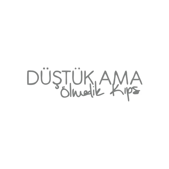 Düştük Ama Ölmedik Kıps Araba Sticker 17x17 Cm Gri ürün görseli 1