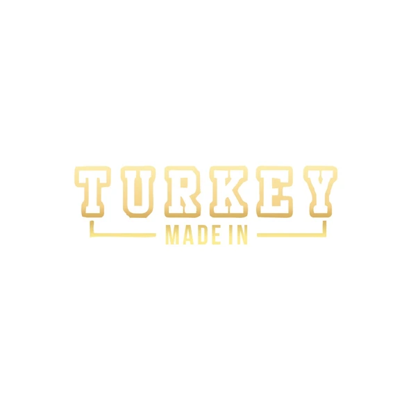 Made In Turkey Araba Sticker 17x17 Cm Gold ürün görseli 1