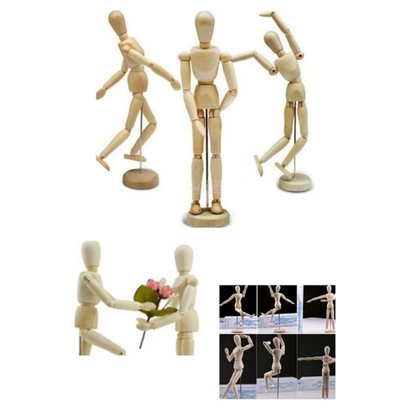 Eskiz Mankeni Ahşap Model 20 cm Manken Modelling - Resim 4