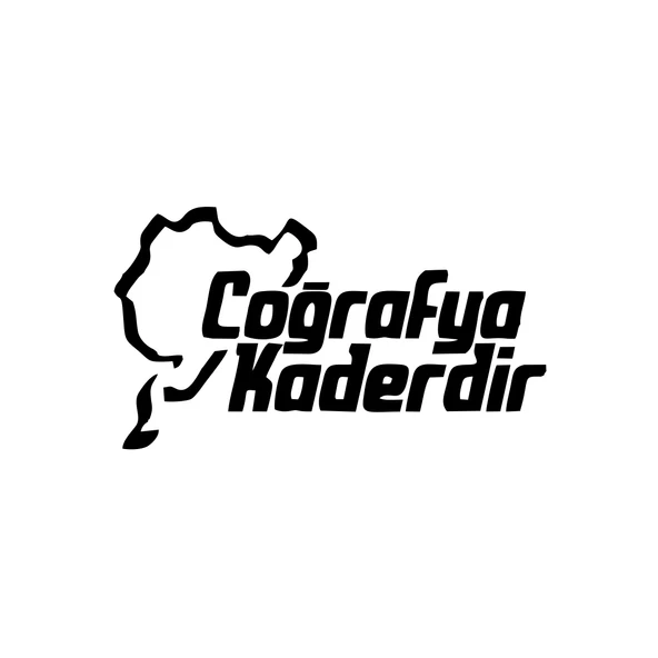 Coğrafya Kaderdir Araba Sticker  17x17 Cm Siyah ürün görseli 1