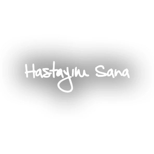 Hastayım Sana Araba Sticker 17x17 Cm Beyaz ürün görseli 1