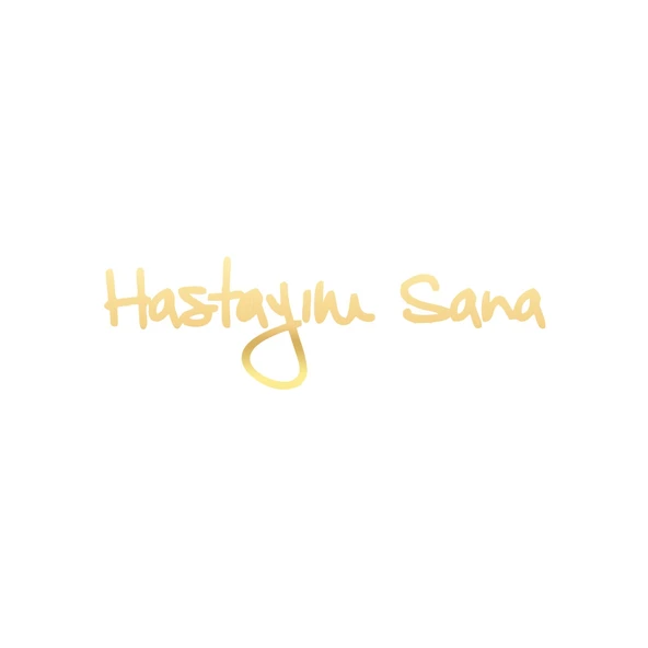 Hastayım Sana Araba Sticker 17x17 Cm Gold ürün görseli 1