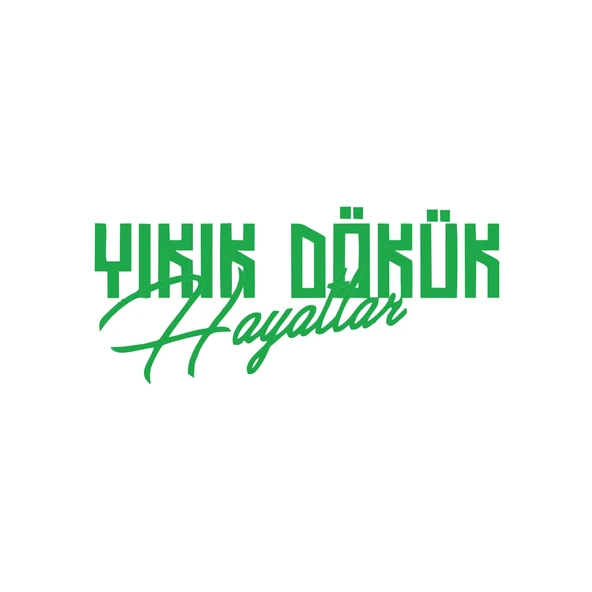 Yıkık Dökük Hayatlar Araba Sticker 17x17 Cm Yeşil ürün görseli 1