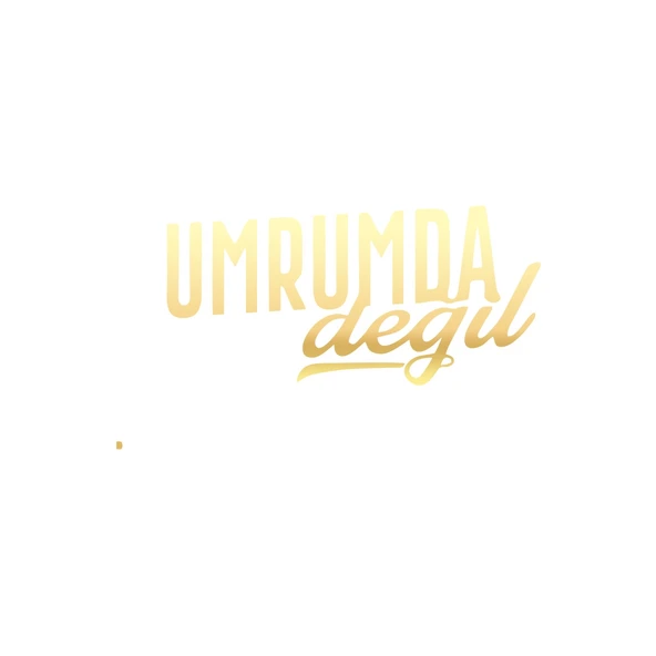 Umrumda Değil Araba Sticker 17x17 Cm Gold ürün görseli 1