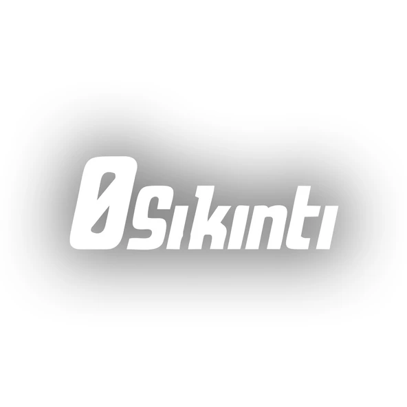 0 Sıkıntı Araba Sticker 17x17 Cm Beyaz ürün görseli 1