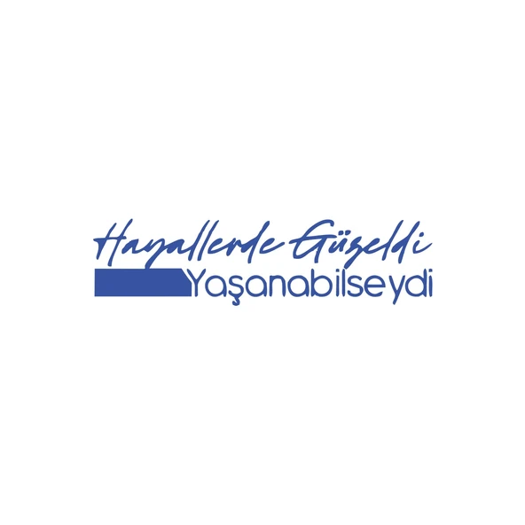 Hayallerde Güzeldi Yaşanabilseydi Araba Sticker 17x17 Cm Mavi ürün görseli 1
