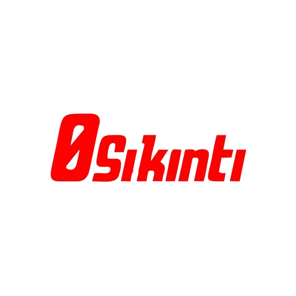0 Sıkıntı Araba Sticker 17x17 Cm Kırmızı ürün görseli 1