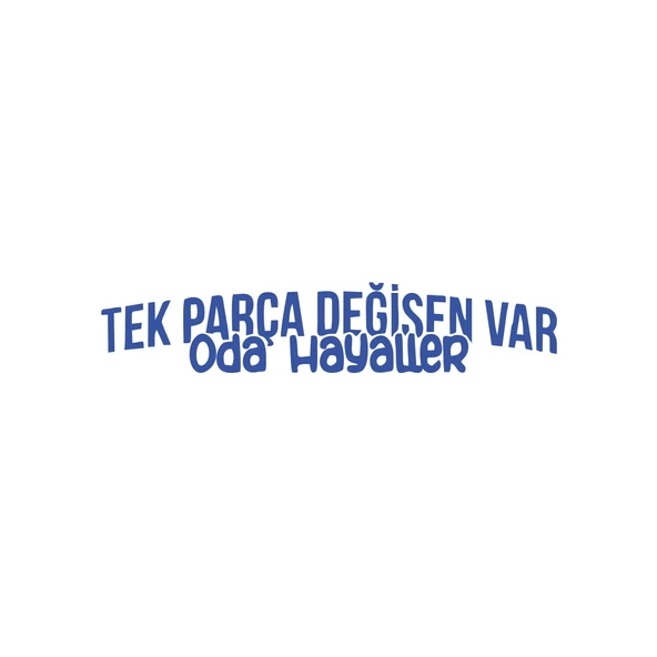 Tek Parça Değişen Var Oda Hayaller Araba Sticker 17x17 Cm Mavi ürün görseli 1